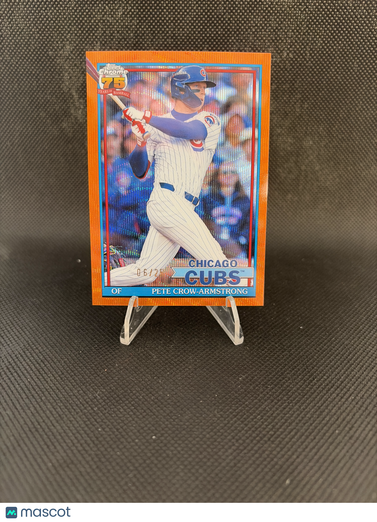 2026 Topps Chrome Anniversary Pete Crow-Armstrong Orange Wave Refractor /25