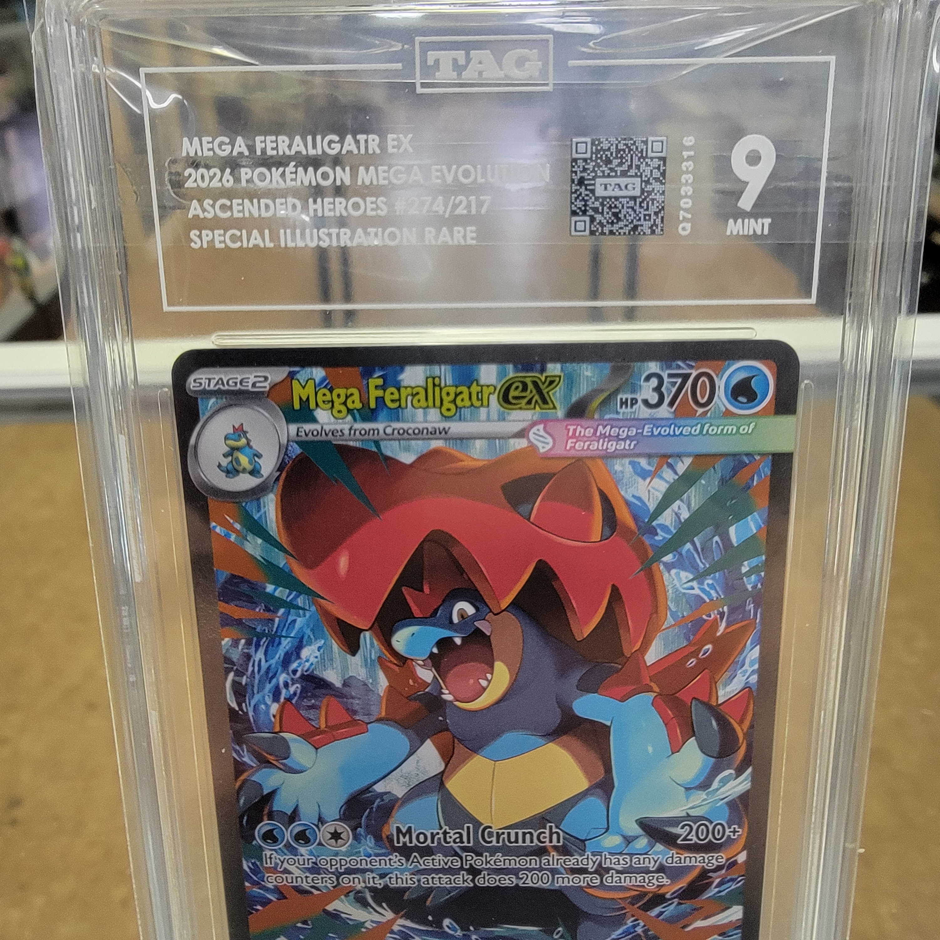 Tag 9 Mega Feraligatr Ex SIR Graded Card