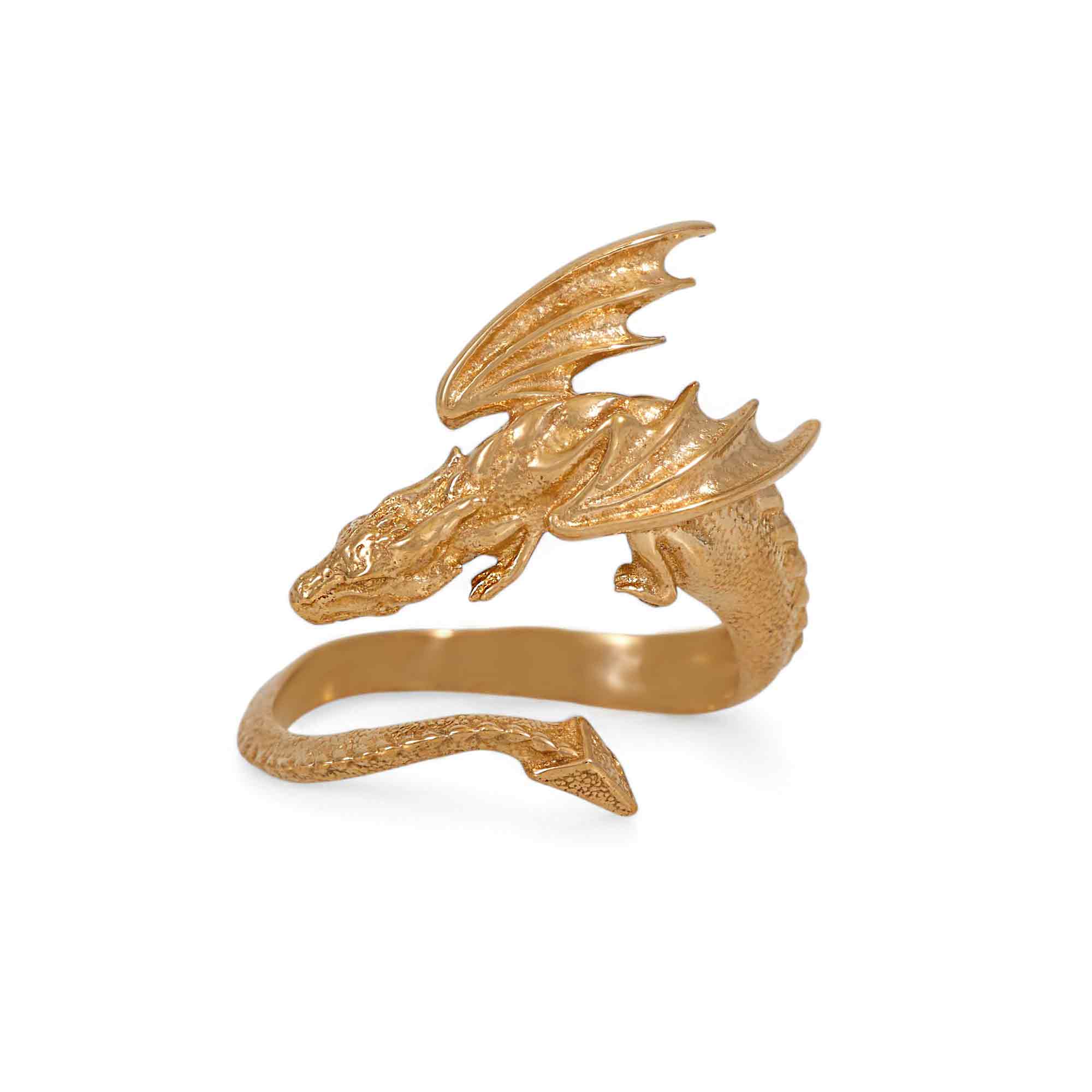 Sterling Silver or Bronze Adjustable Dragon Ring: Bronze