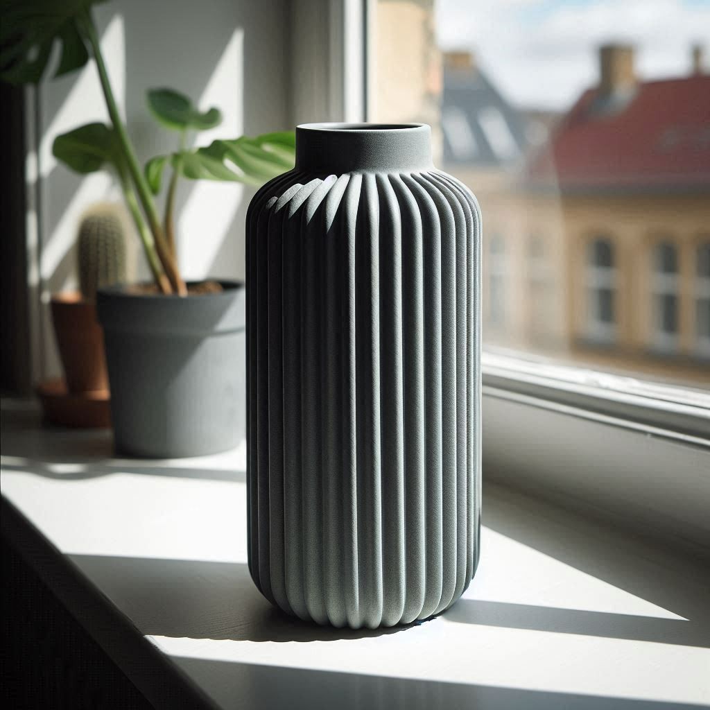 Ribbed Vase