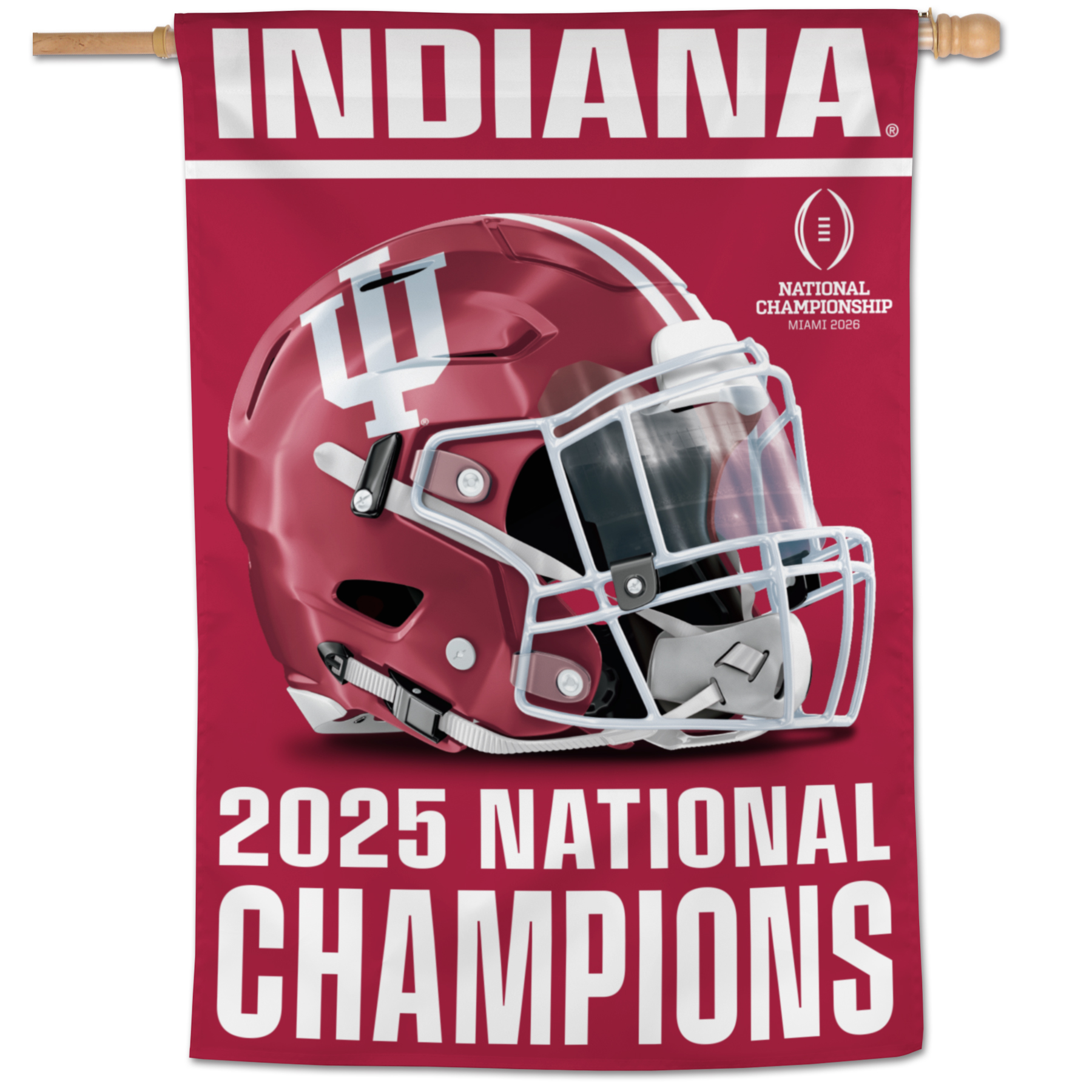Indiana Hoosiers 2025 National Champions Vertical Flag 28x40"