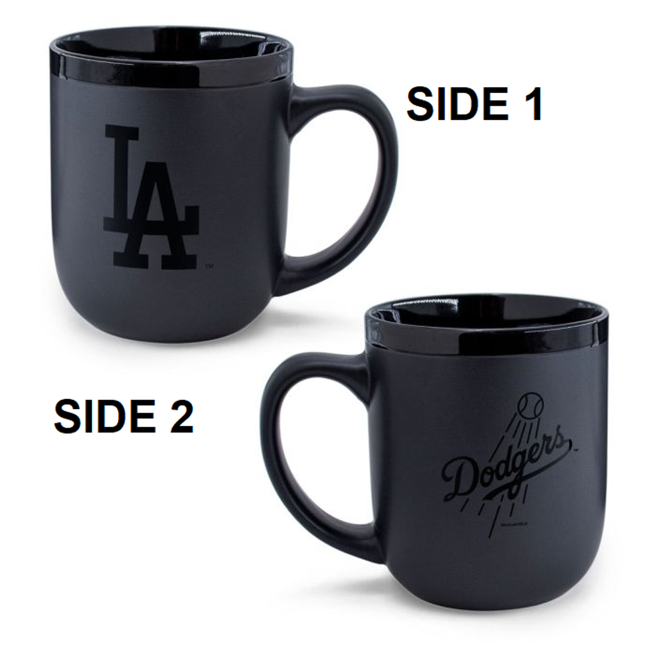 Los Angeles Dodgers Black Matte Coffee Mug 17oz