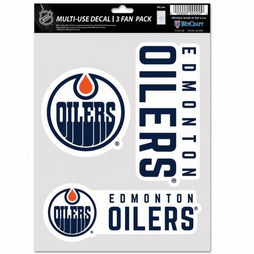 Edmonton Oilers Multi Use 3 Pack Fan Decals