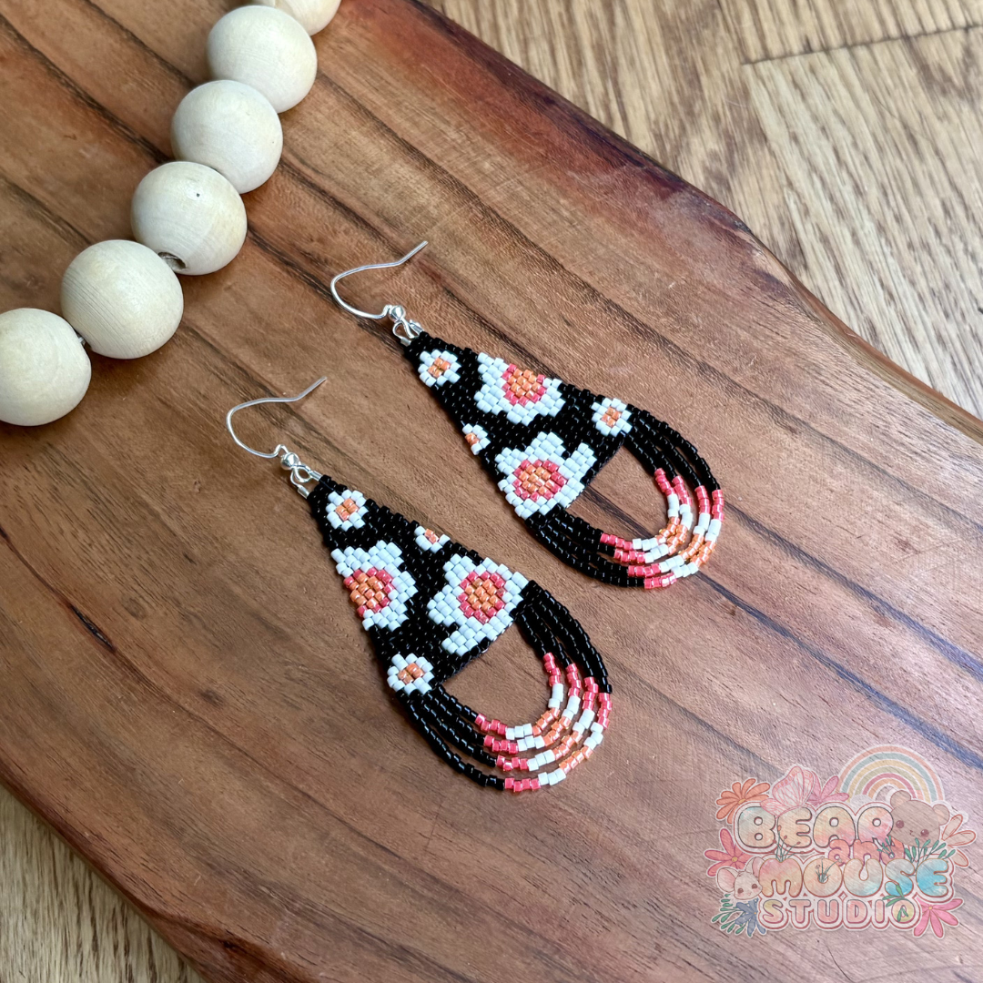 Funky Floral Fringe Earrings preview image