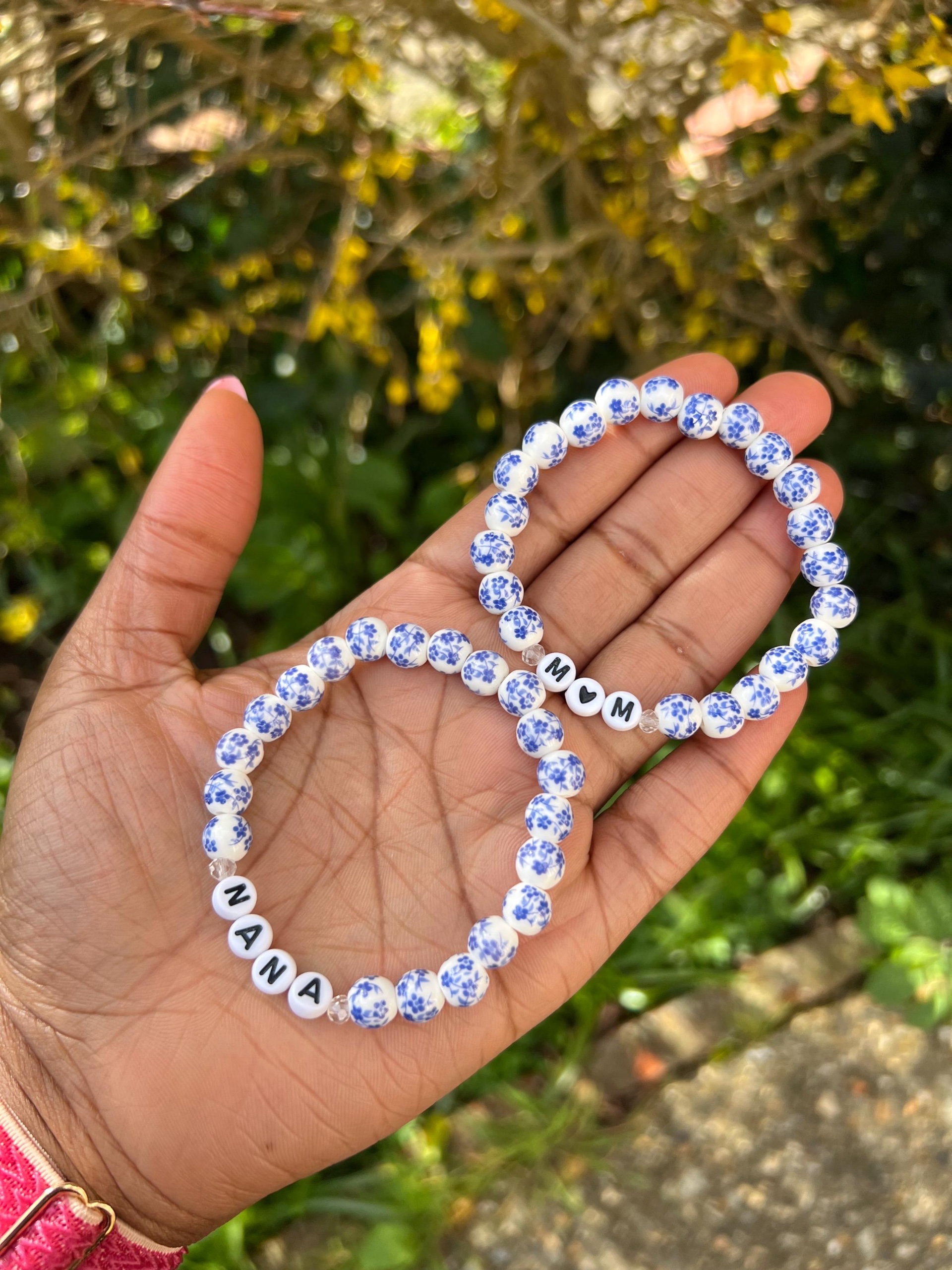 Porcelain Floral Personalised Bracelet view 2
