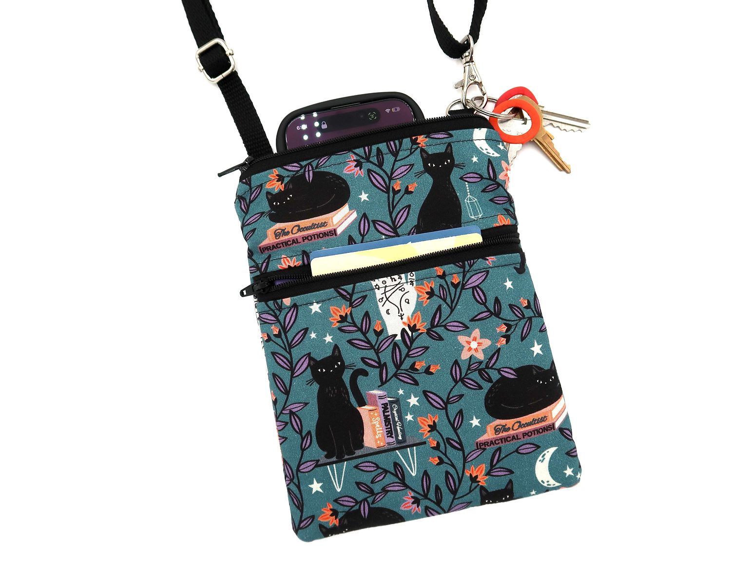 Small Crossbody Bag – Spellbound Black Cats, photo 3 of 5