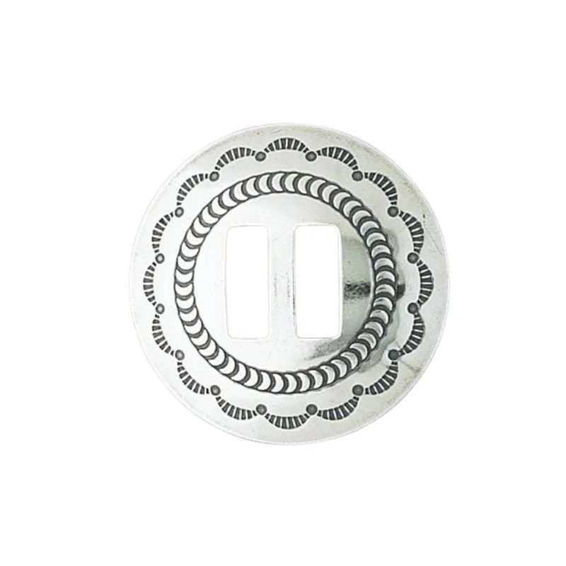 Willow -  1.25" Slotted Stamped Concho .925