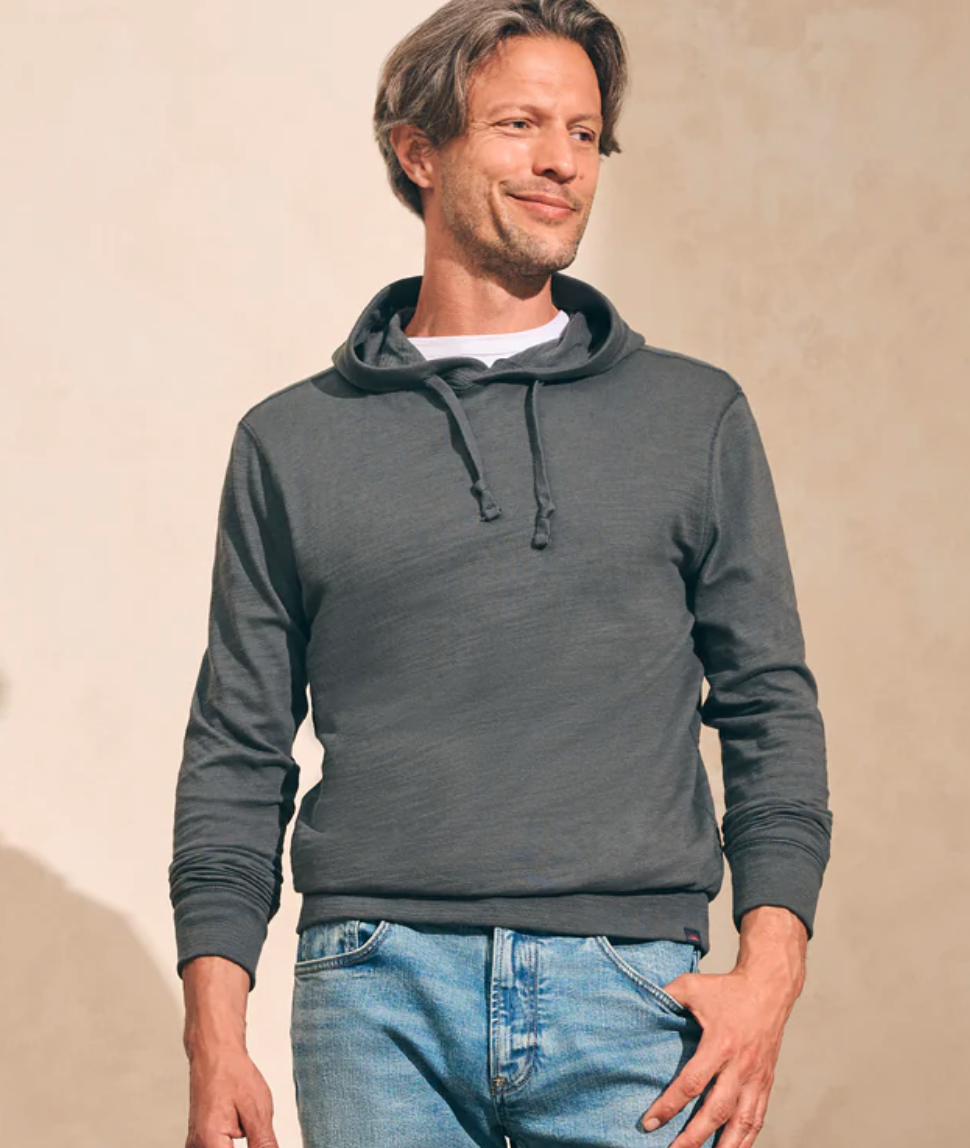Sunwashed Slub Hoodie, Graphite - Large