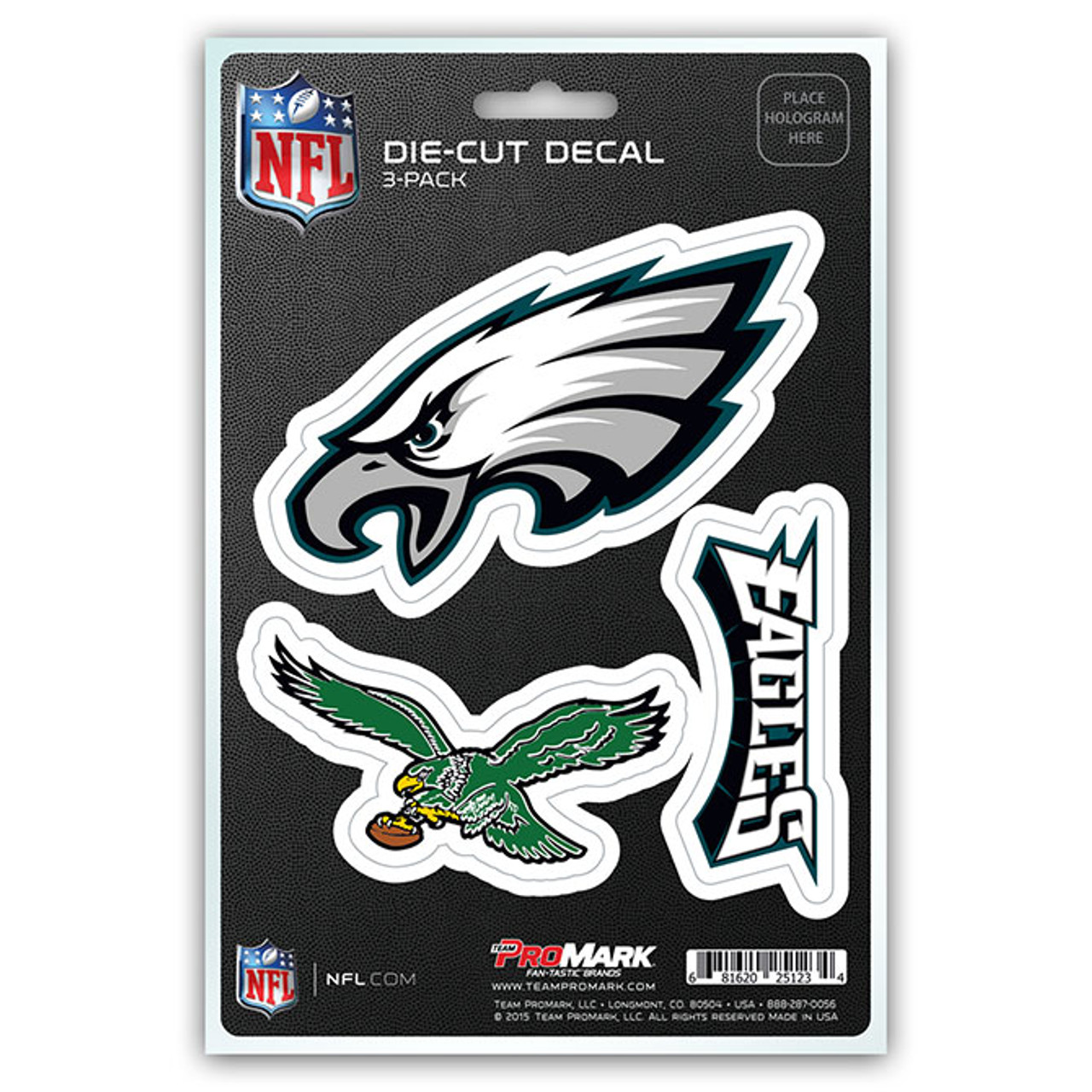 Philadelphia Eagles Die Cut Decals 3 Pack