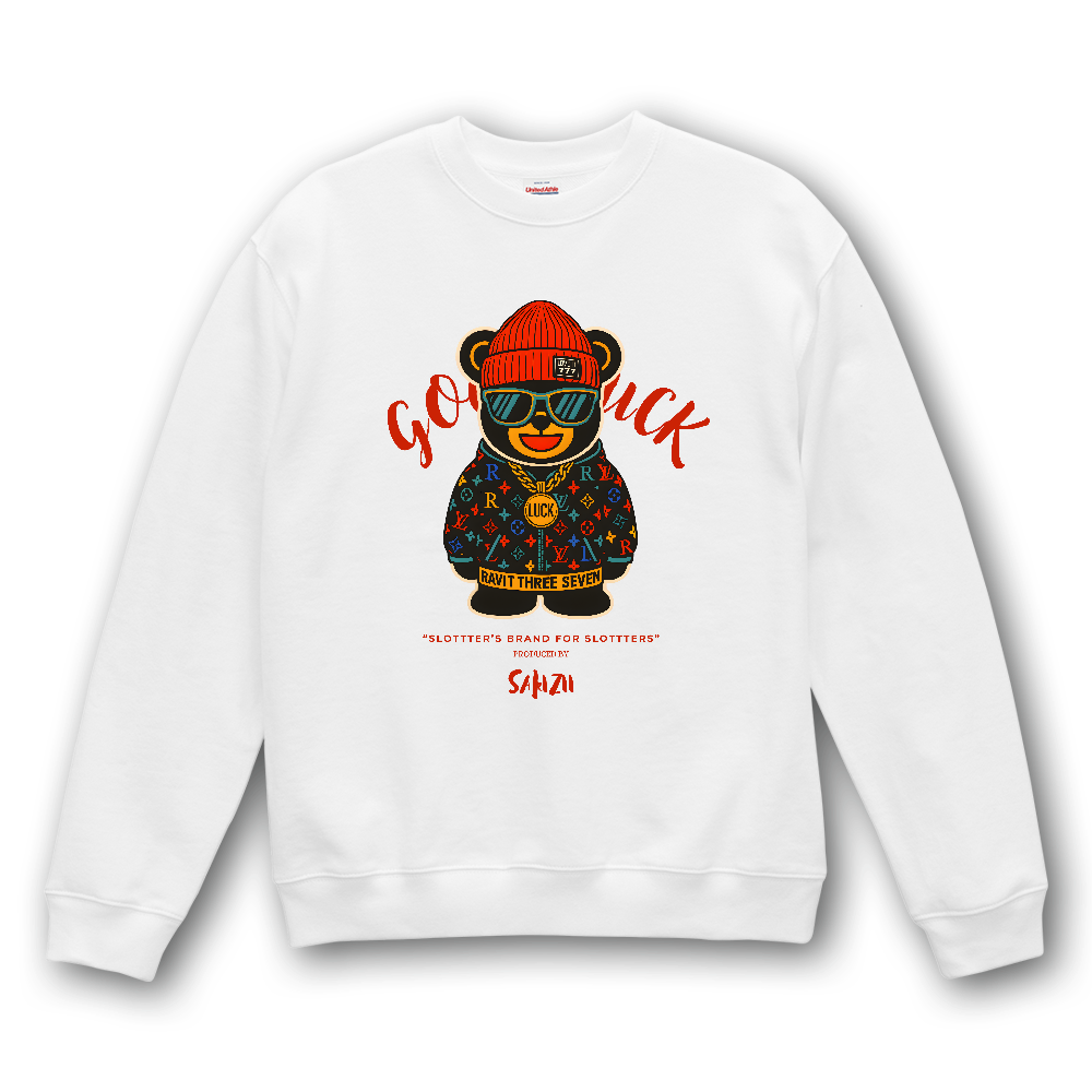 RAVIT THREE SEVEN "ゴージャスベア Ⅱ 2025" UPT 8.8オンス オーセンティック パイル クルーネック スウェット