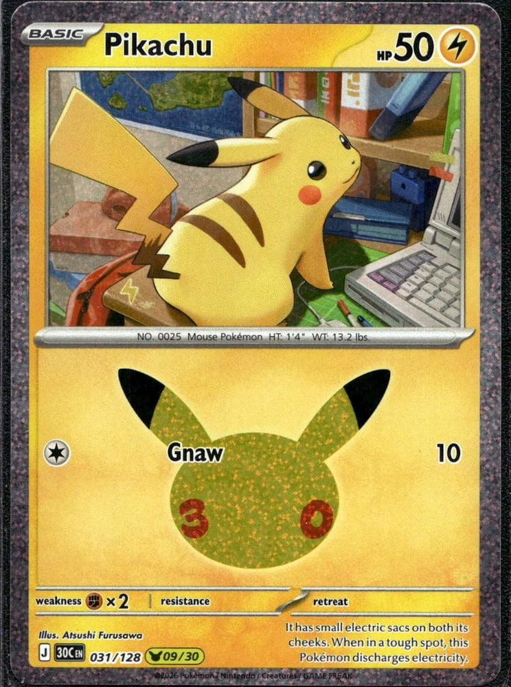 Pikachu - 30TH 31/128