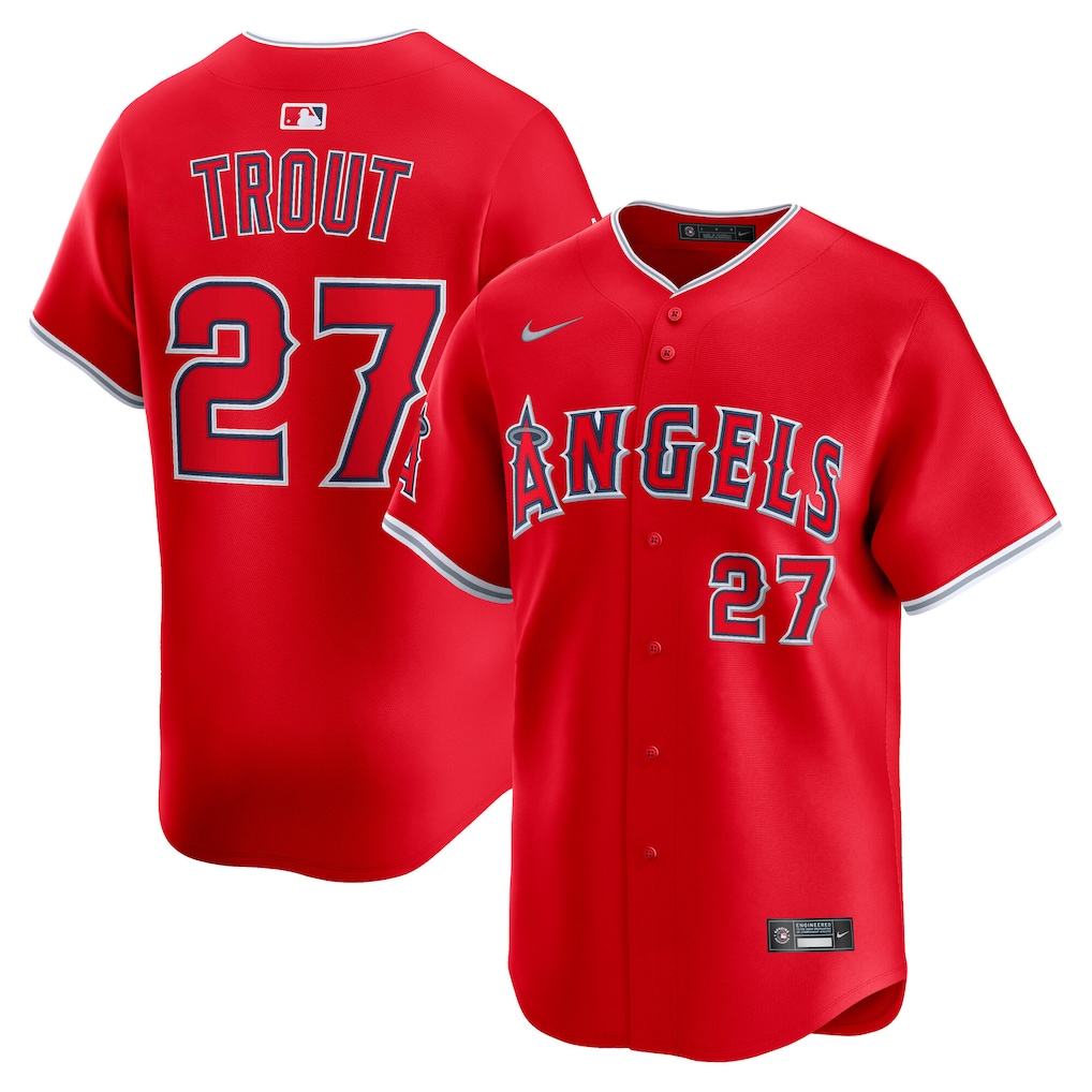 Los Angeles Angels Mike Trout #27 Nike Limited Scarlet Red Jersey
