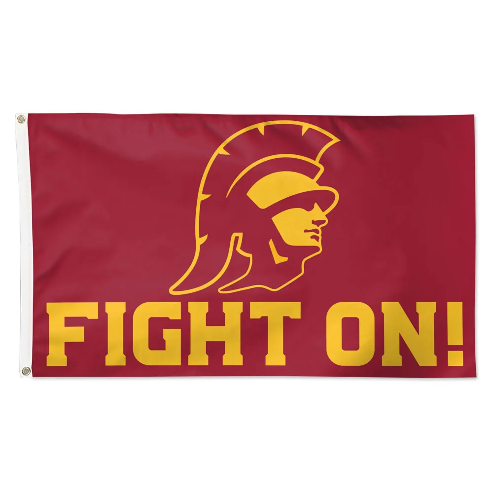 USC Trojans Deluxe Fight on Slogan Flag 3x5'