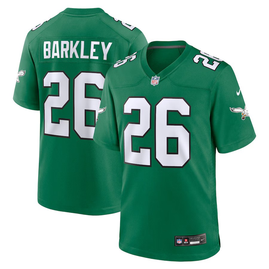 Philadelphia Eagles Saquon Barkley #26 Kelly Green Nike Game Jersey