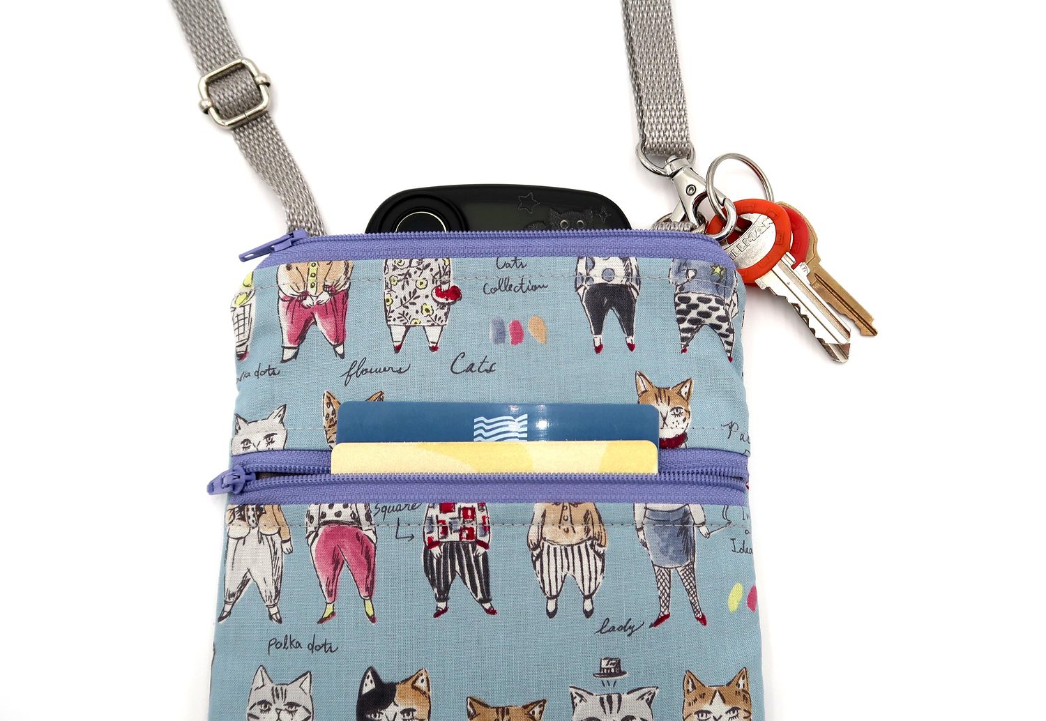 Small Crossbody Bag – Rough Sketch Cats, photo 8 of 18
