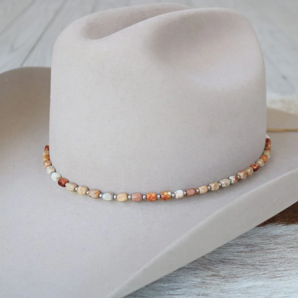 Willow - Chunky Brown Jasper Stone Hat Band - Levi