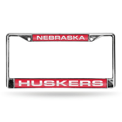 Nebraska Huskers Laser Chrome License Plate Frame