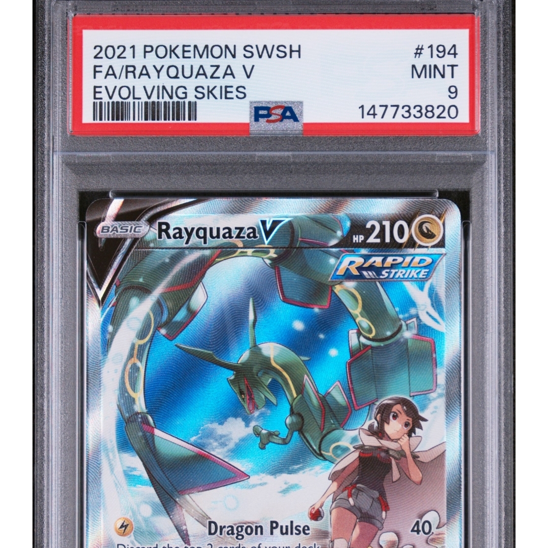 Psa 9 Rayquaza V Alt Art Evolving Skies Graded Card