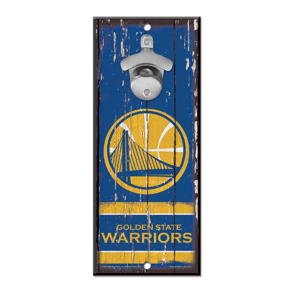 Golden State Warriors Wood Bottle Opener 5x11"