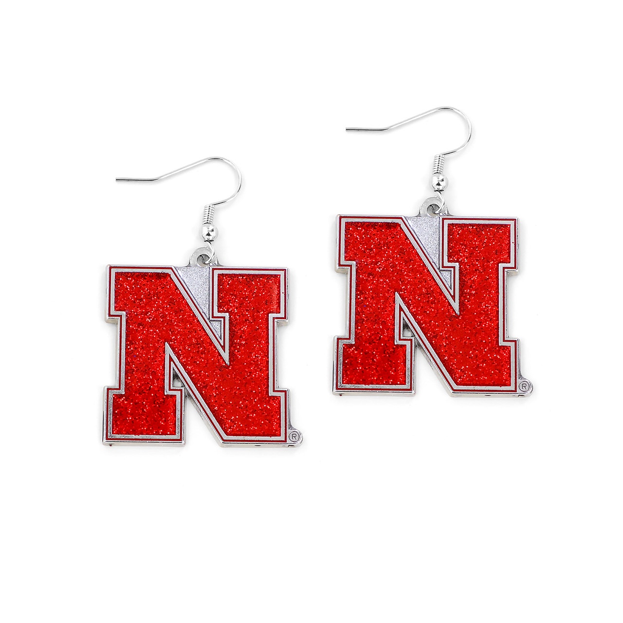 Nebraska Cornhuskers Glitter Dazzle Earrings