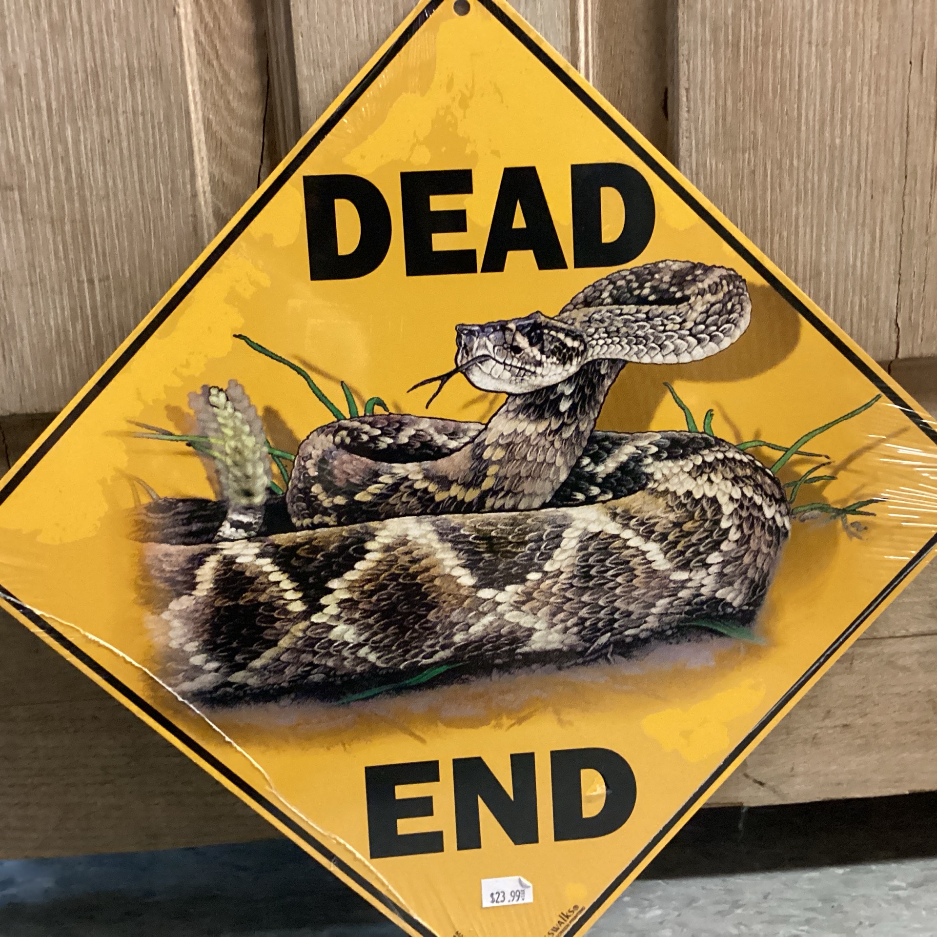 Rattlesnake Dead End Sign ***