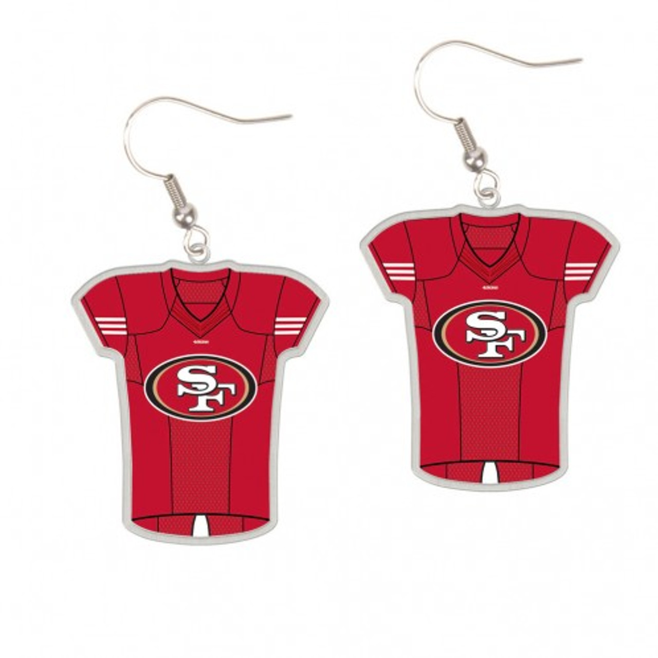 San Francisco 49ers Jersey Style Earrings