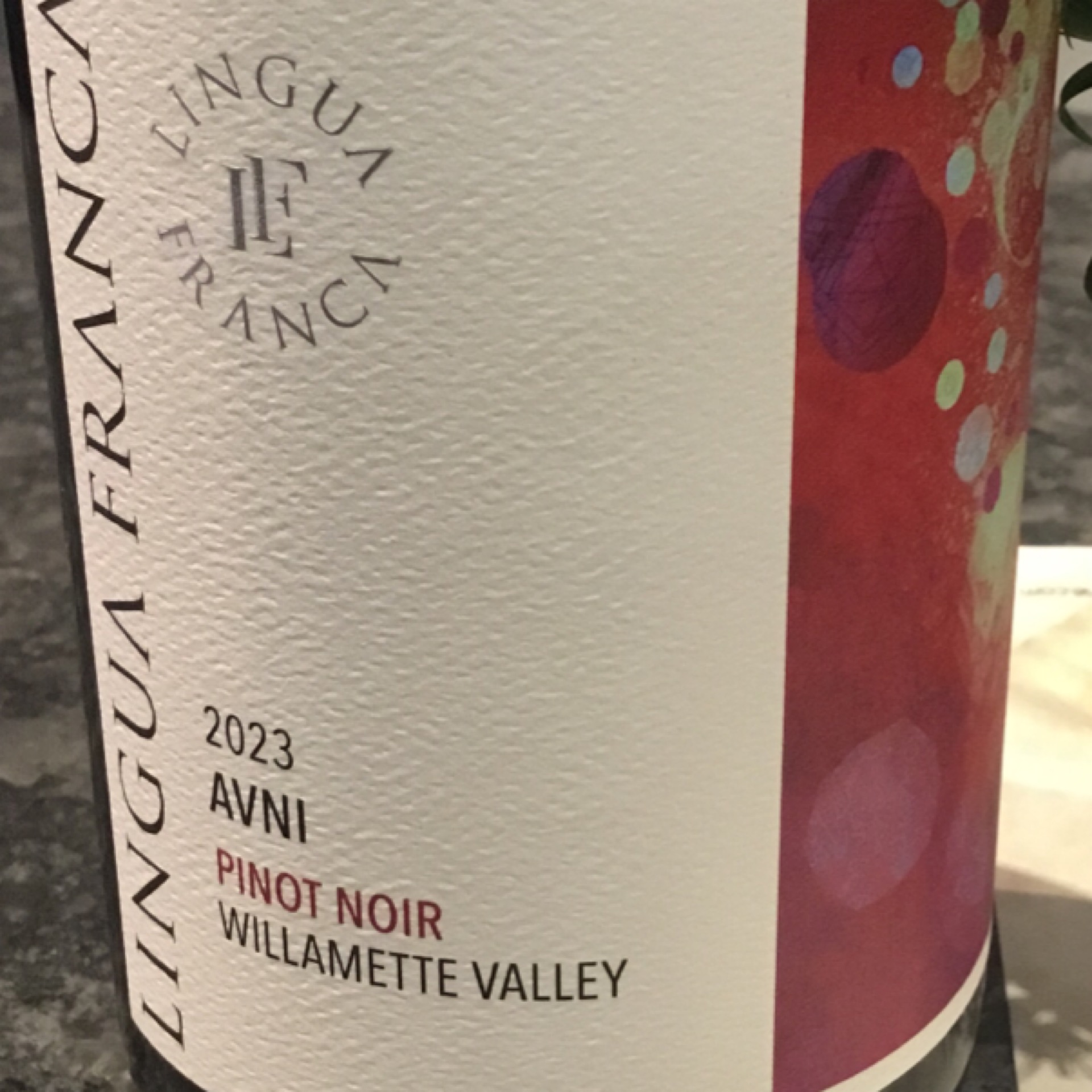 Bottle of Lingua Franca - 'AVNI’ - Pinot Noir - 2023 available at Ashburn Wine Shop