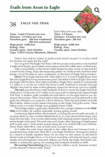 The Vail Hiker and Ski Touring Guide