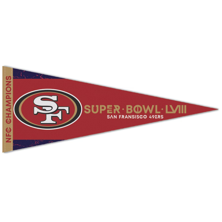 San Francisco 49ers Super Bowl LVIII Premium Pennant 12x30"