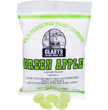 Claeys Green Apple Hard Candies 12 Count 6 Ounce