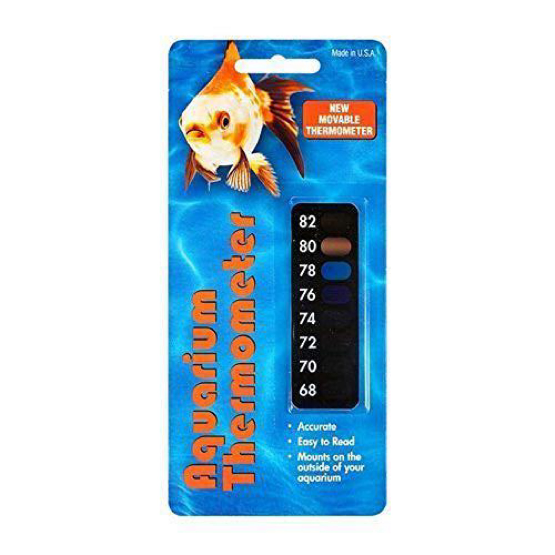LCR Hallcrest Mini Liquid Crystal Aquarium Thermometer Vertical