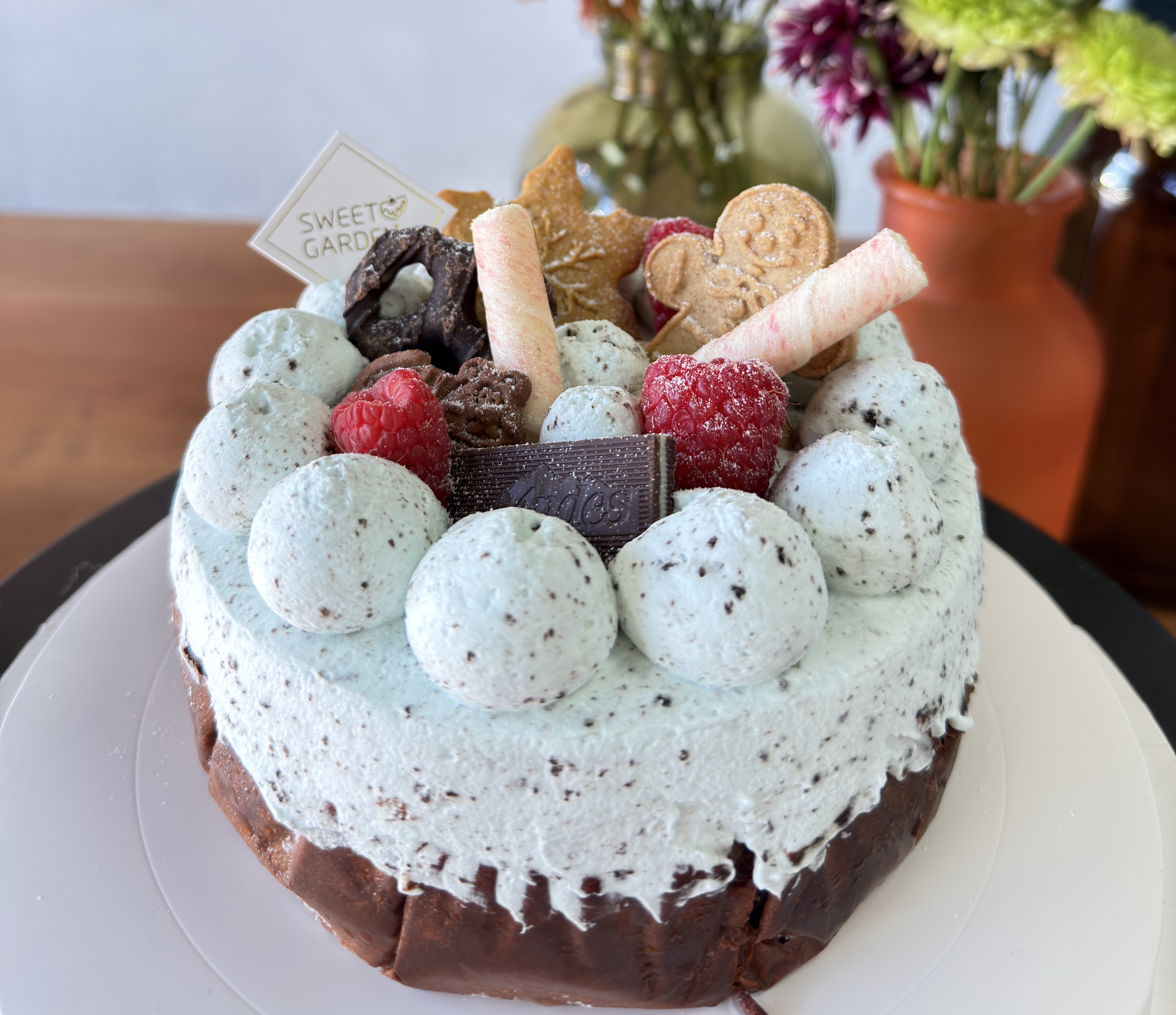 Peppermint Chocolate Basque Cheesecake