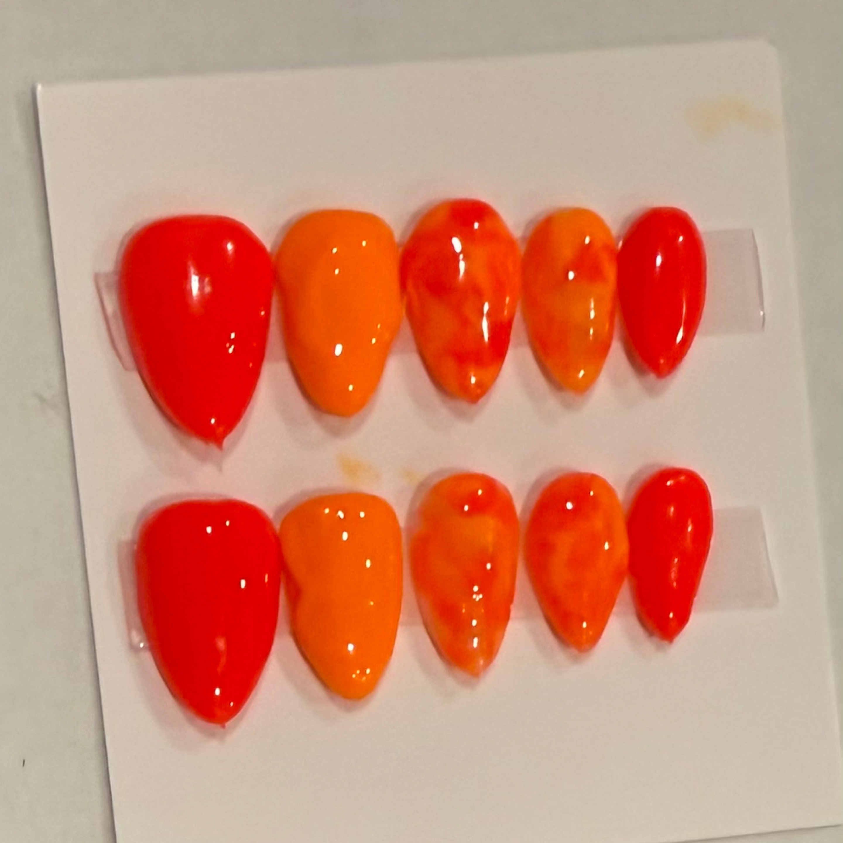 Tigers marble hand-painted nail set