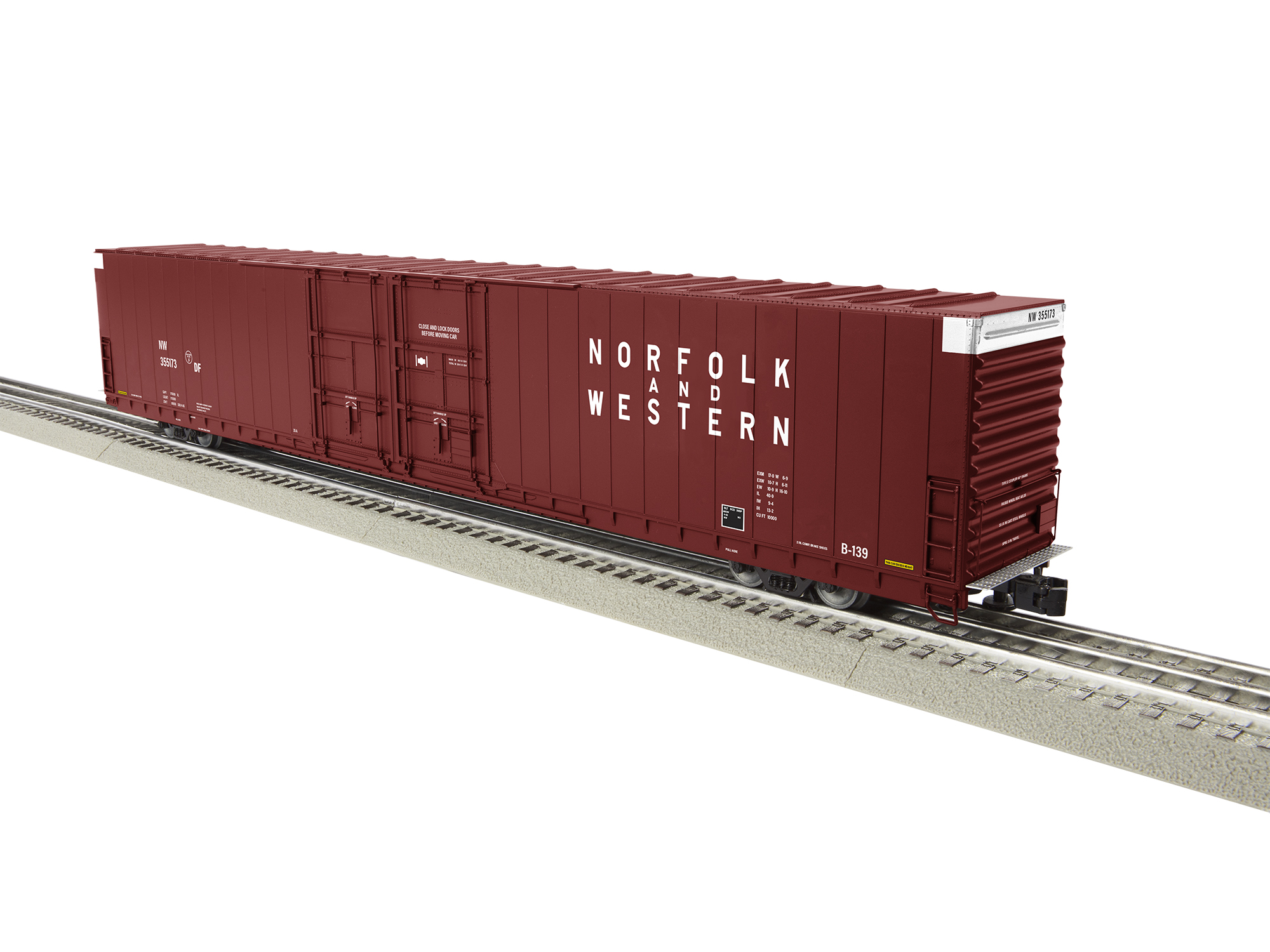 Norfolk Western 86' 4 Door High Cube Boxcar O Scale 2226360