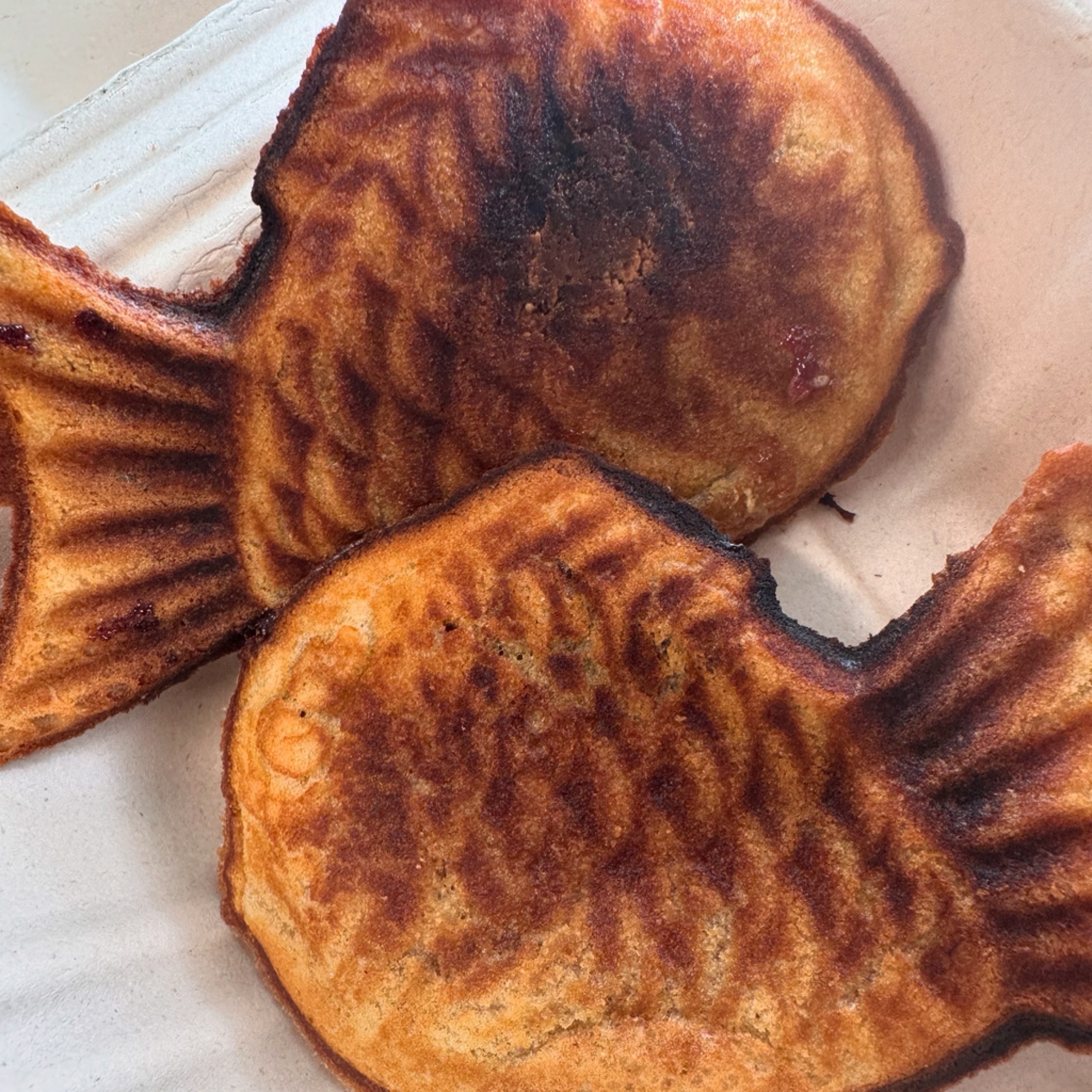 10. Taiyaki (fish shaped stuffed waffle)