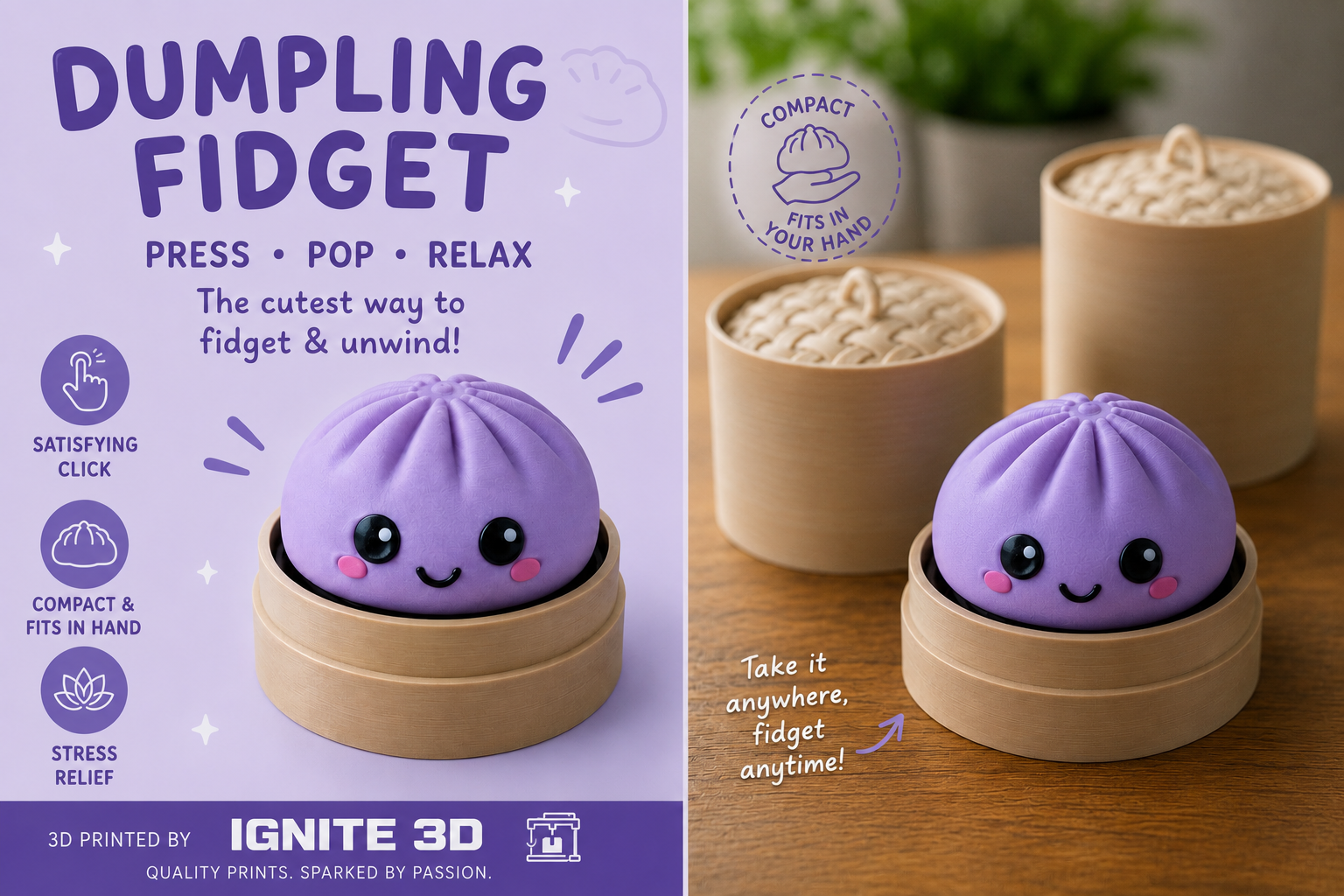 Dumpling Clicker Purple 