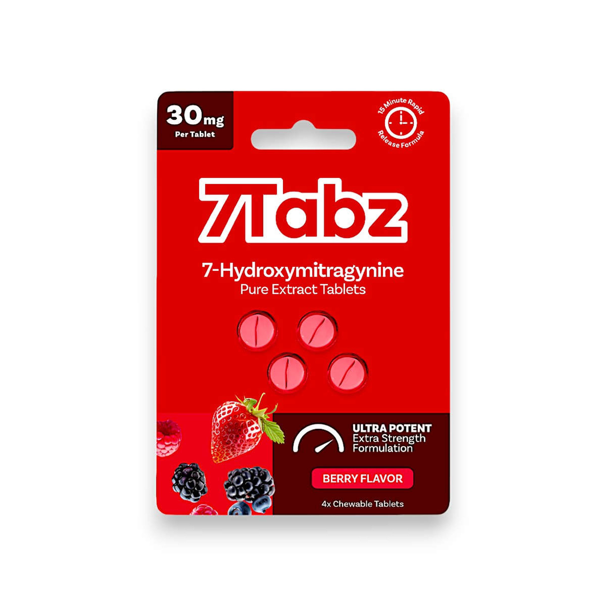 7tabz 7Hydroxymitragynine Berry Flavor 30mg Per Tablet