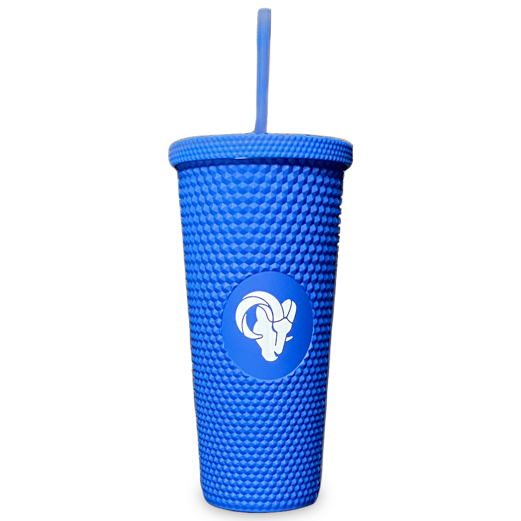 Los Angeles Rams Royal Blue Studded Straw Tumbler 24oz