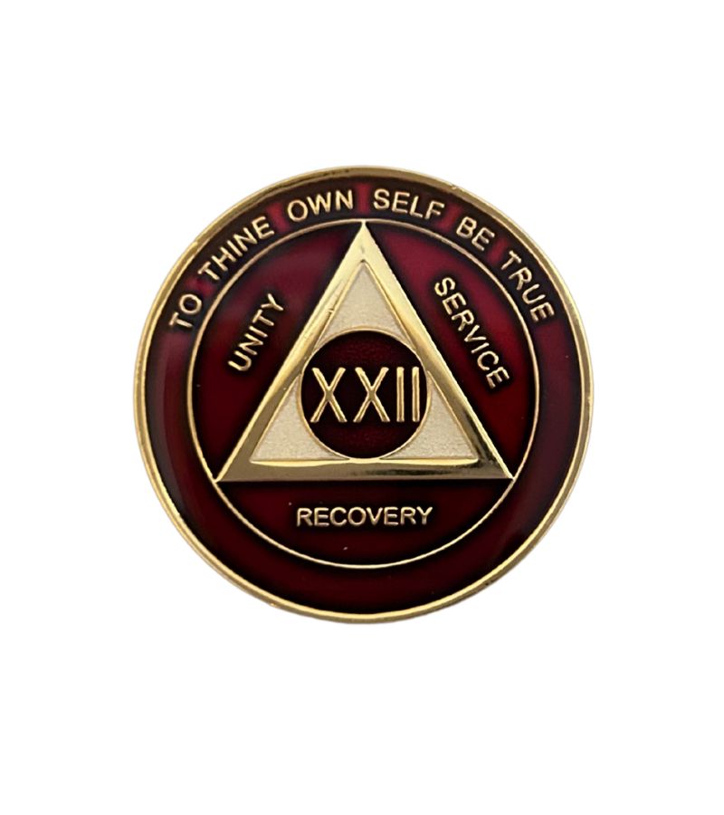 Burgundy Pearl and Gold Triplate