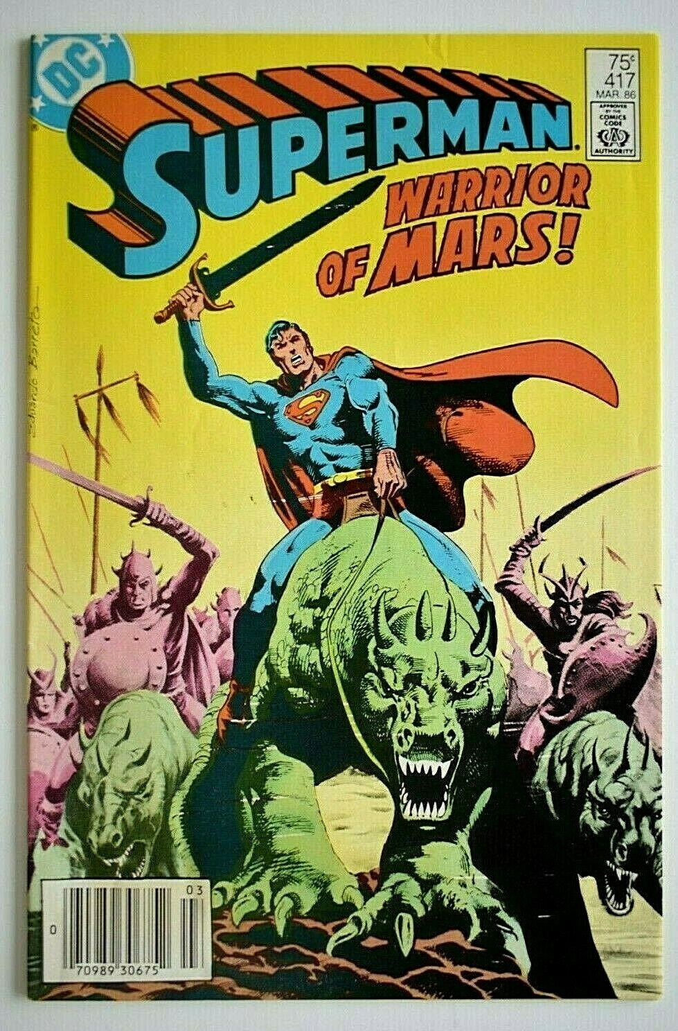 DC Superman: Warrior on Mars #417 March 1986