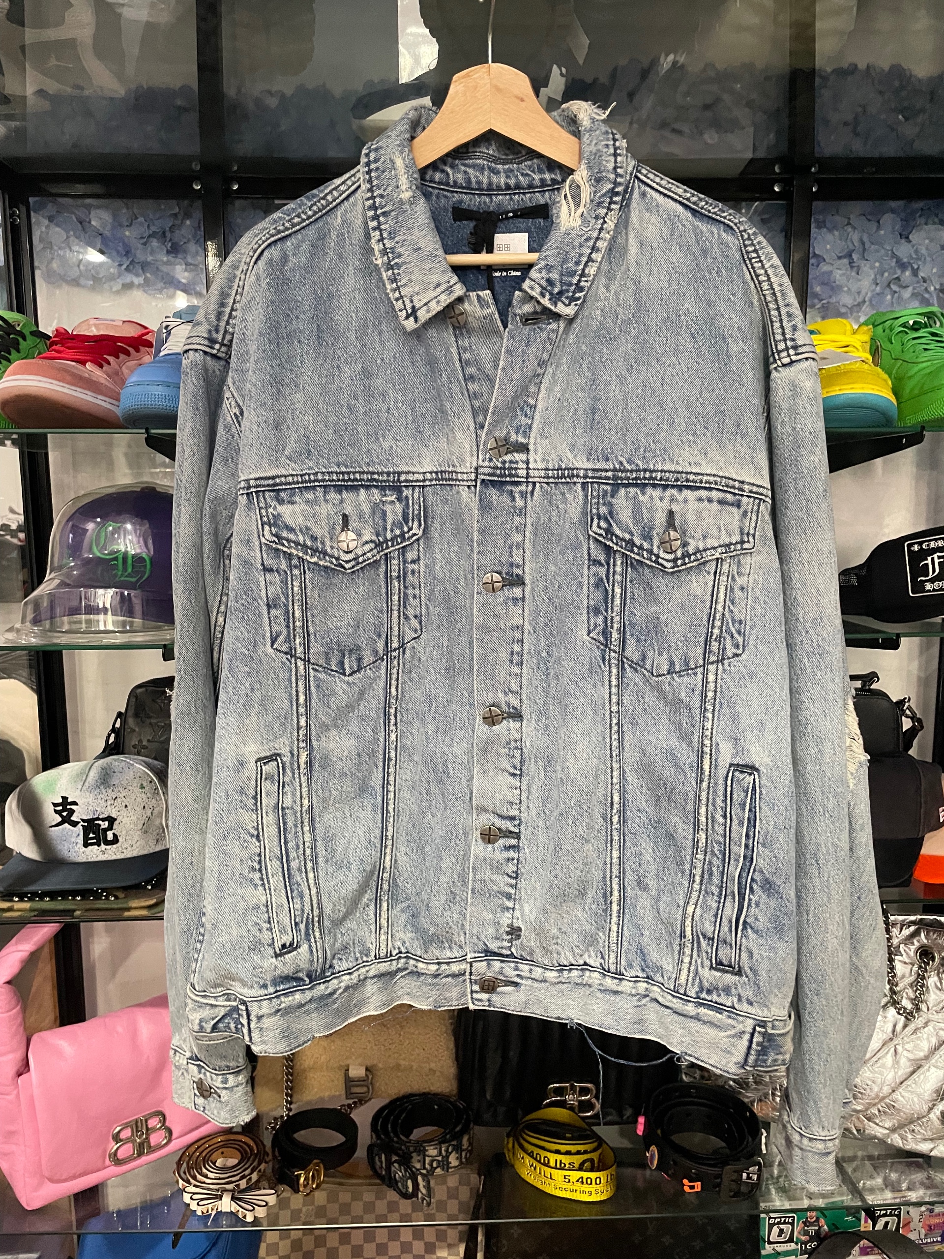 Ksubi light distressed denim jacket trucker size L (used)