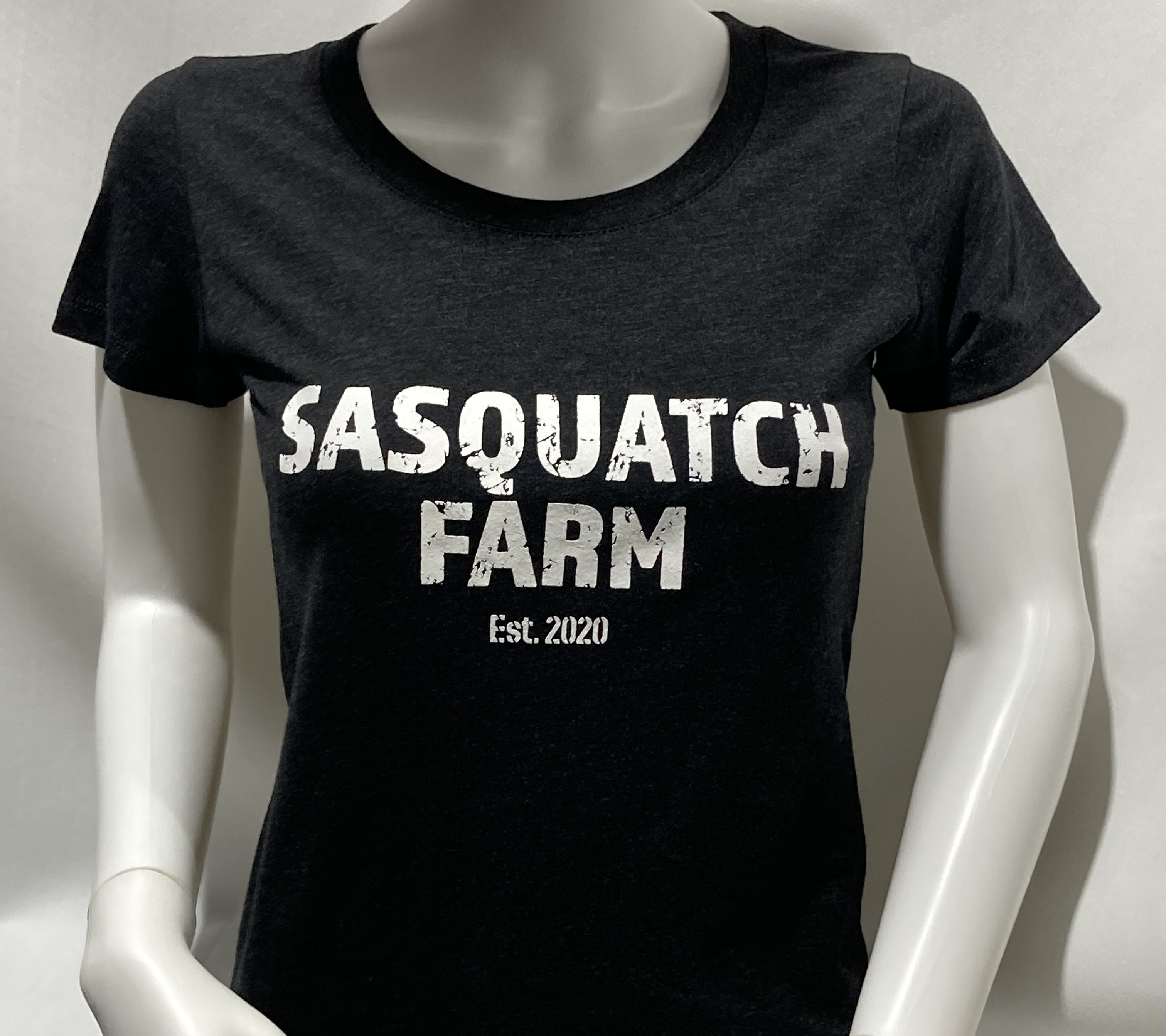 Black Heather Women's T-Shirt, Sasquatch Farm apparel