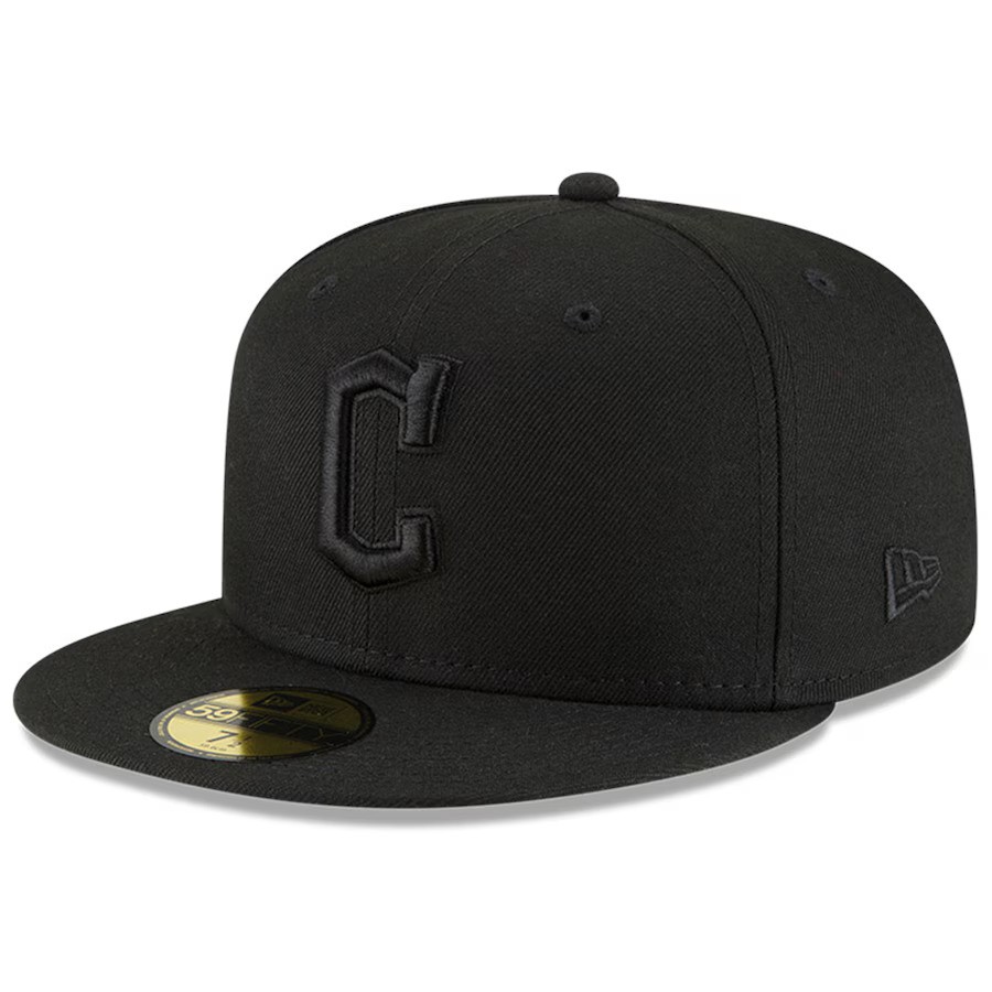 Cleveland Guardians New Era 59FIFTY Blackout Hat