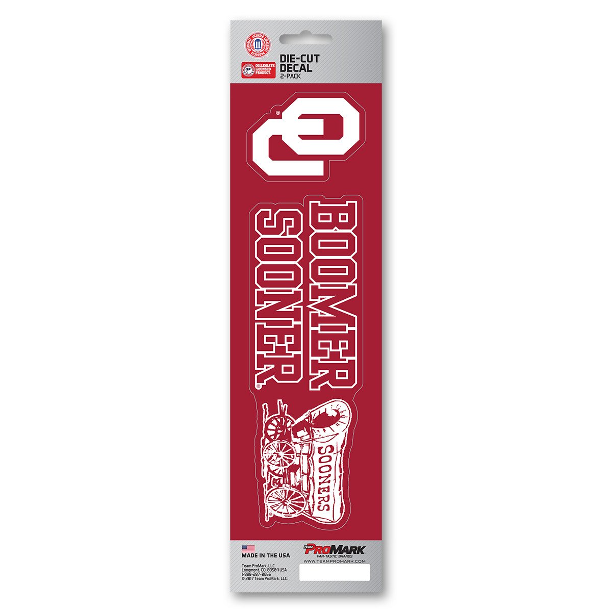 Oklahoma Sooners Slogan Die Cut Decal 2pk