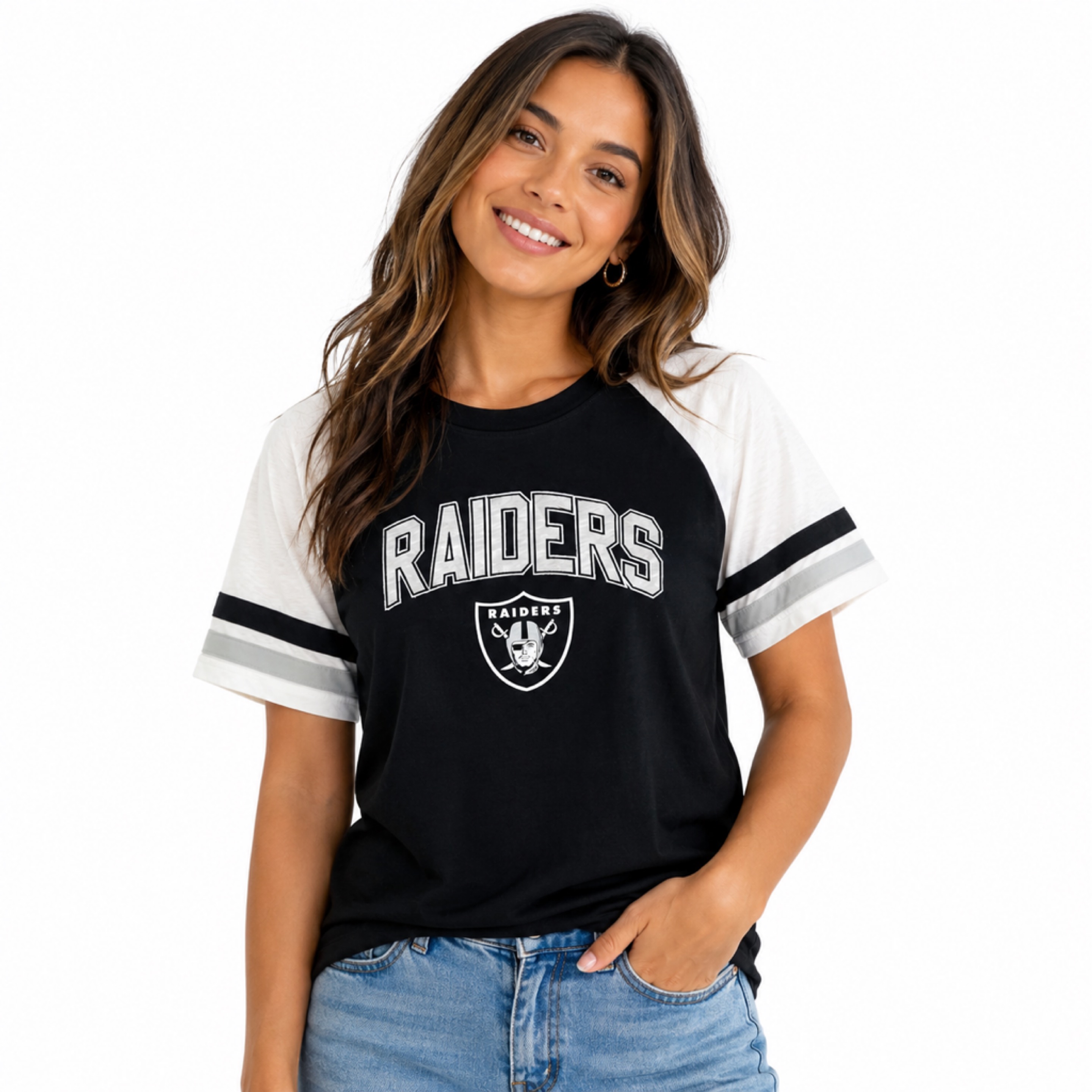 Las Vegas Raiders Ladies G34HER Embroidered Last Chance Shirt