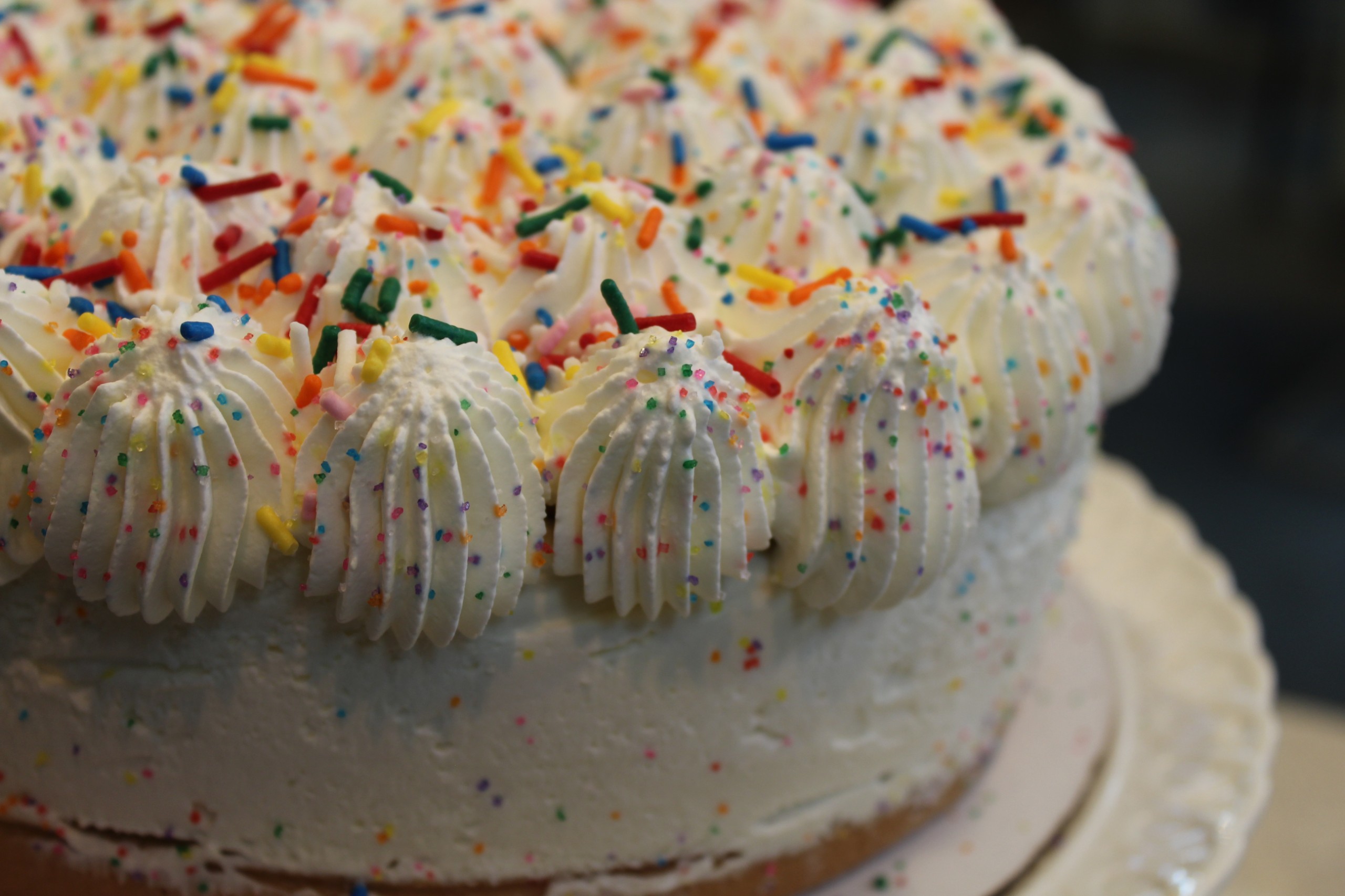 Pride Funfetti Cheesecake - Slice In