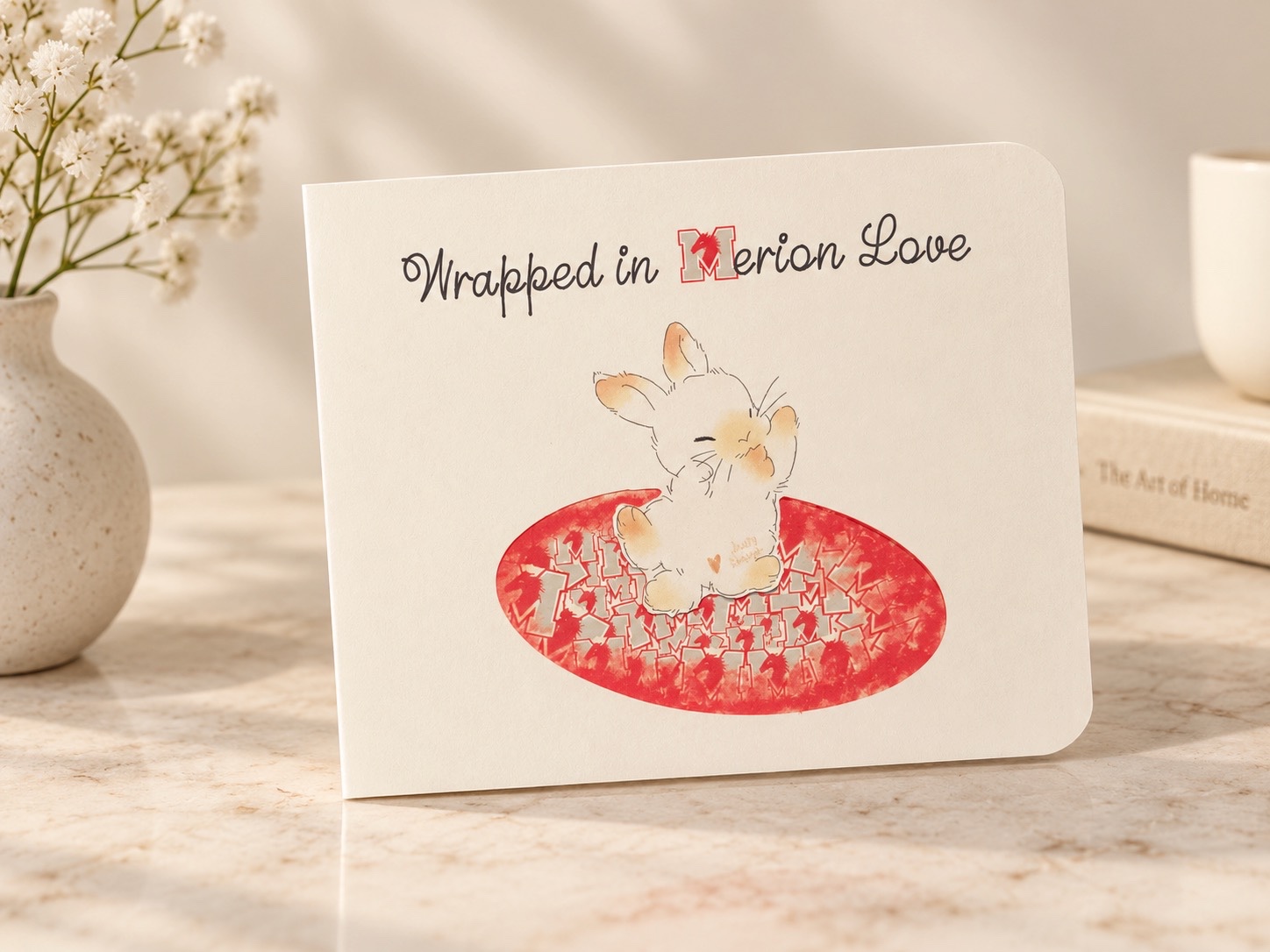 wrapped in Merion love card