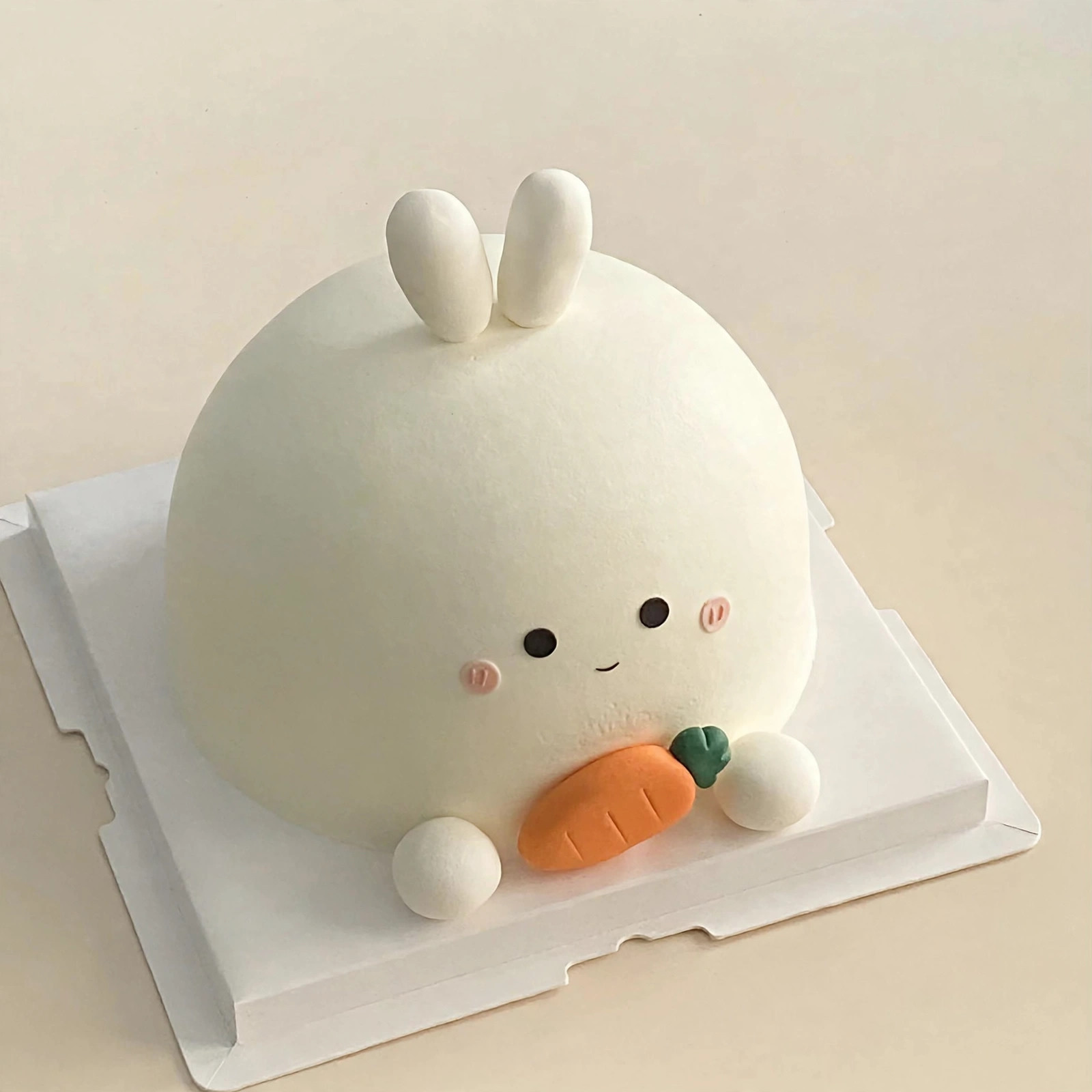 White Mochi Bunny Cake — HoneyMe Bakery, Bellevue