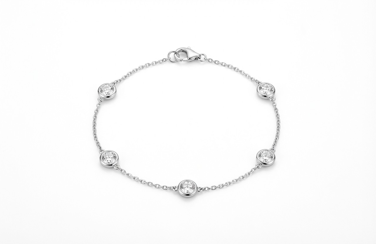 1.65ct White Gold Diamond Bracelet – 7”