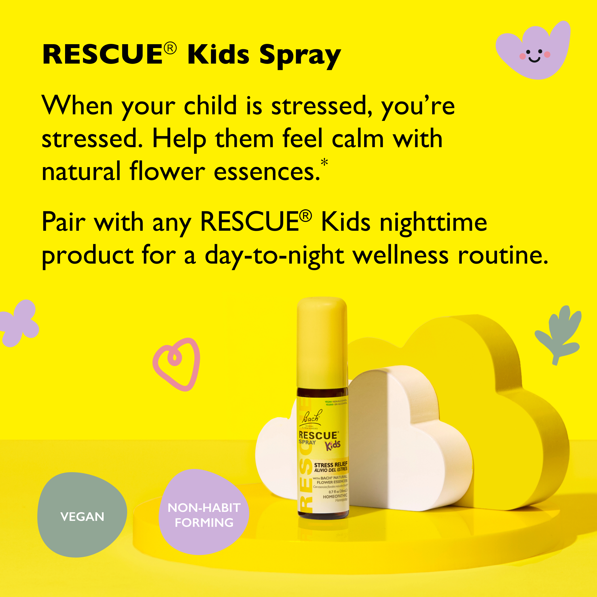 Bach RESCUE Kids Spray, Stress Relief for Children, 20mL